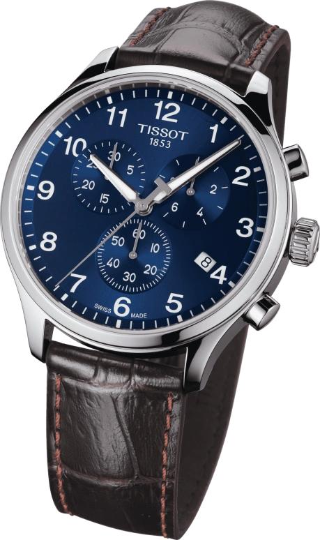 Tissot,XL 45mm,45mm,Stainless Steel,Blue,Quartz,Chronograph,Date,Rattrapante,T116,T116.617.16.047.00