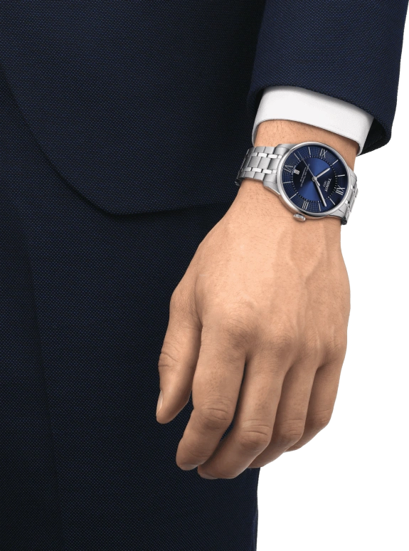 Tissot,Chemin Des Tourelles 42mm,42mm,Stainless Steel,Blue,Automatic,Day,80hours,T099,T099.407.11.048.00