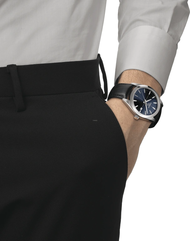 Tissot,Gentleman 40mm,40mm,Stainless Steel,Blue,Quartz,Day,Sapphire,Crystal Glass,T127,T127.410.16.041.01