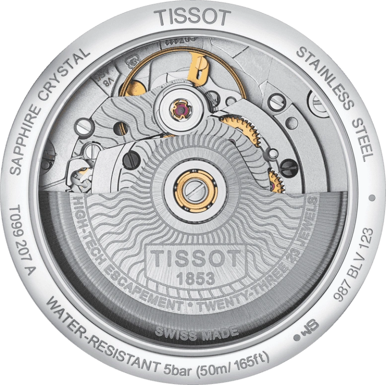 Tissot,Chemin Des Tourelles 32mm,32mm,Stainless Steel,Blue,Automatic,Day,80hours,T099,T099.207.11.048.00