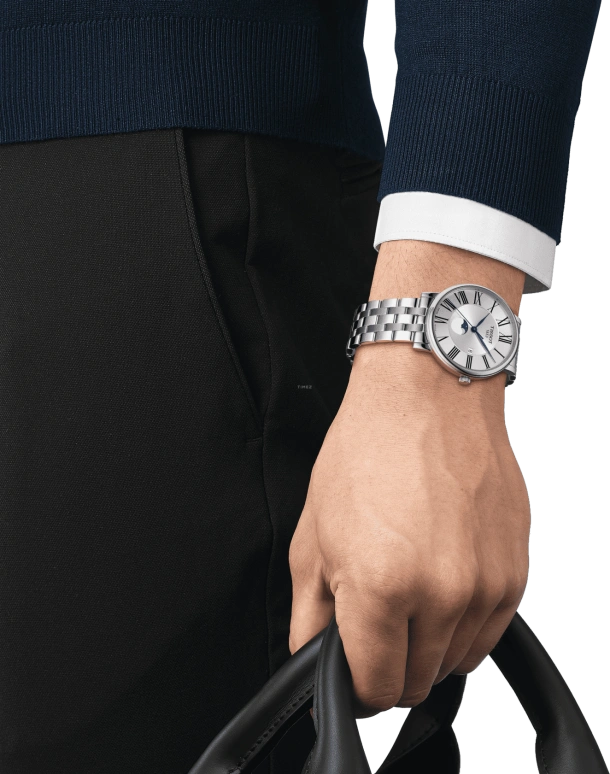 Tissot,Carson 40mm,40mm,Stainless Steel,Silver,Quartz,Moonphase,Date,T122,T122.423.11.033.00
