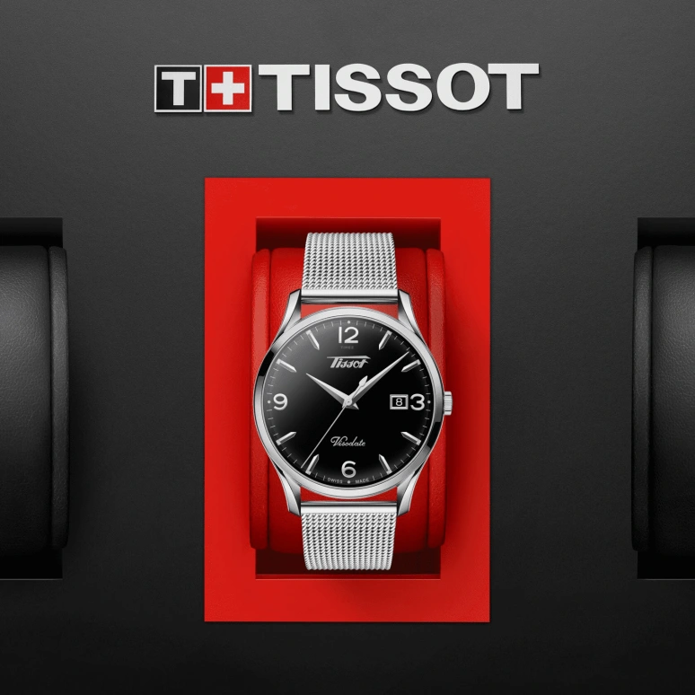 Tissot,Heritage 40mm,40mm,Stainless Steel,Black,Quartz,Chronograph,Date,T118,T118.410.11.057.00