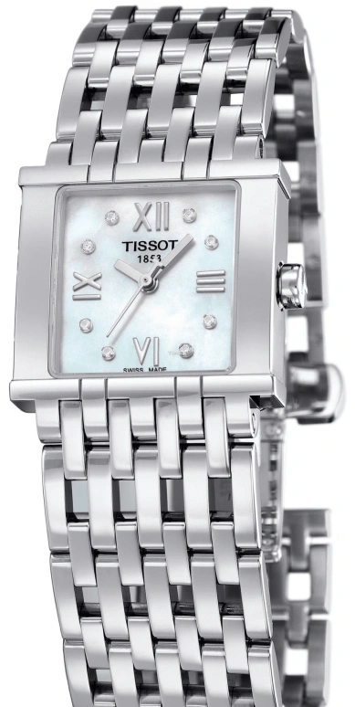 Tissot,T-Trend 23.35mm,23.35mm,Stainless Steel,Silver White,Quartz,26280hours,Sapphire,T02,T02.1.181.84