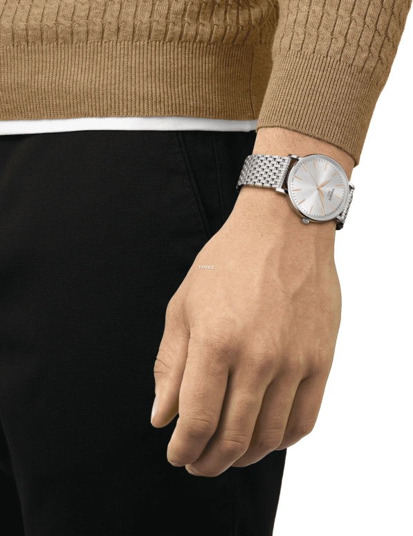 Tissot,Everytime 40mm,40mm,Stainless Steel,White,Silver,Quartz,26280hours,Sapphire,Crystal Glass,T143,T143.410.11.011.01