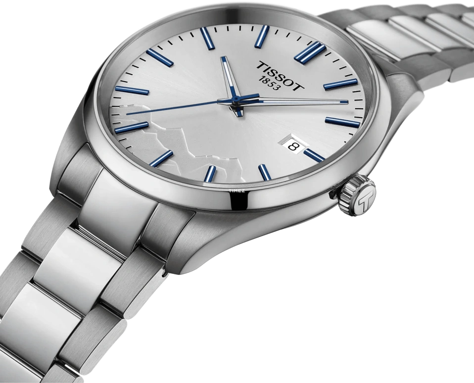 Tissot,PRC 100 40mm,40mm,Stainless Steel,Silver,Quartz,Day,Sapphire,Crystal Glass,T150,T150.410.11.031.00