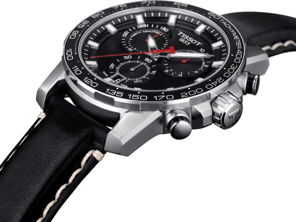 Tissot,Supersport 45.50mm,45.50mm,Aluminium,Stainless Steel,Black,Quartz,Chronograph,Date,Rattrapante,T125,T125.617.16.051.00