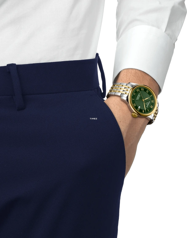 Tissot,Le Locle 39.30mm,39.30mm,Stainless Steel,Green,Automatic,Day,Sapphire,Crystal Glass,T006,T006.407.22.093.00