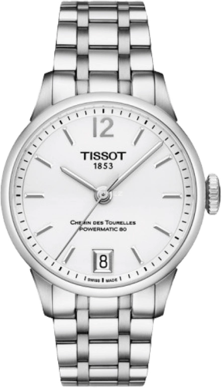 Tissot,Chemin Des Tourelles 32mm,32mm,Stainless Steel,Silver,Automatic,Day,80hours,T099,T099.207.11.037.00