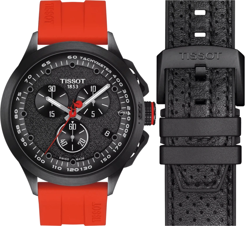 Tissot,T-Race 45mm,45mm,Stainless Steel,Black,Quartz,Chronograph,Day,T135,T135.417.37.051.04