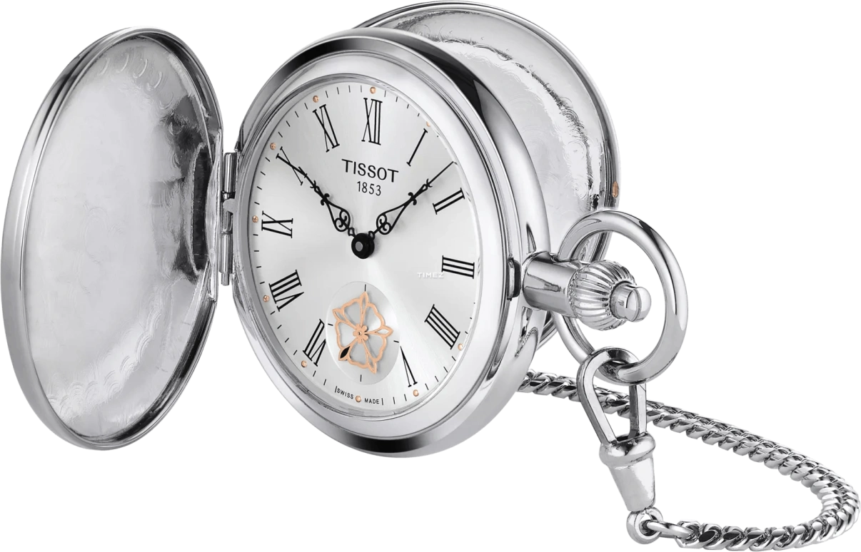 Tissot,T-Pocket 49.80mm,49.80mm,Brass,Silver,Handwound,46hours,Hardlex,T865,T865.405.99.038.00