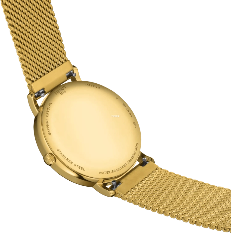 Tissot,Everytime 40mm,40mm,Stainless Steel,Gold,Quartz,26280hours,Sapphire,T143,T143.410.33.021.00