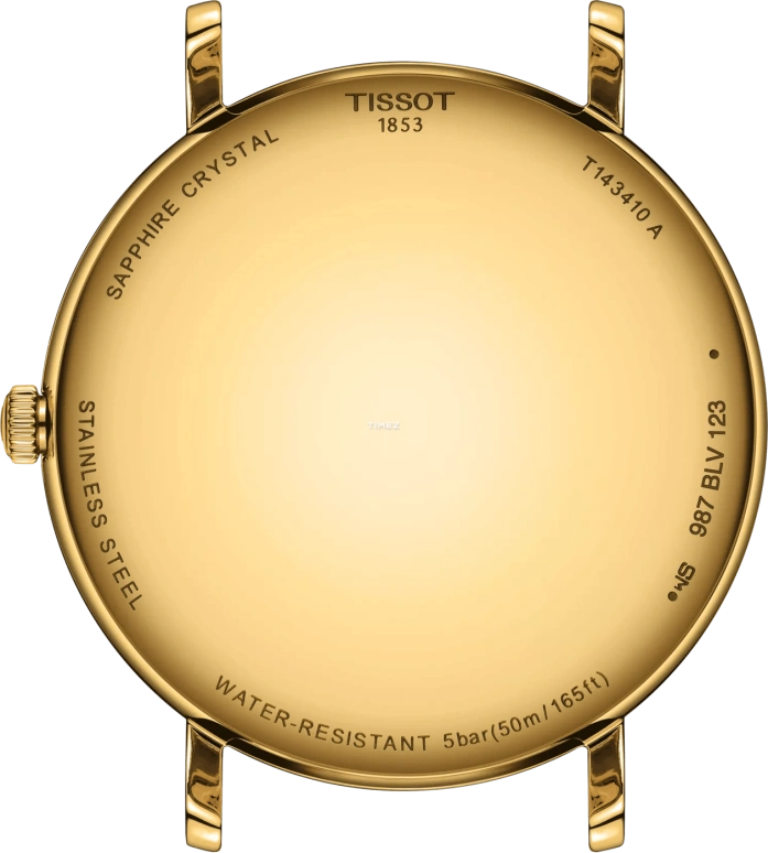 Tissot,Everytime 40mm,40mm,Stainless Steel,Gold,Quartz,26280hours,Sapphire,T143,T143.410.33.021.00