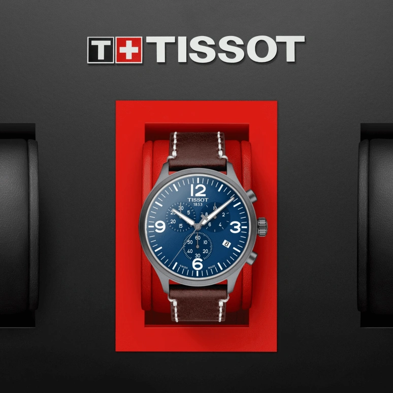 Tissot,XL 45mm,45mm,Stainless Steel,Blue,Quartz,Chronograph,Day,T116,T116.617.36.047.00
