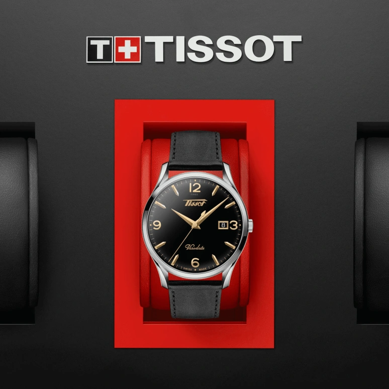 Tissot,Heritage 40mm,40mm,Stainless Steel,Black,Quartz,Chronograph,Date,T118,T118.410.16.057.01