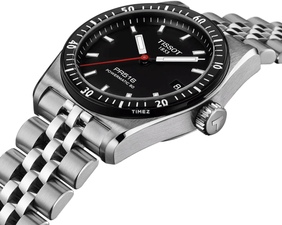 Tissot,PRS 516 37mm,37mm,Stainless Steel,Black,Automatic,Day,In-house Caliber,T149,T149.407.11.051.00