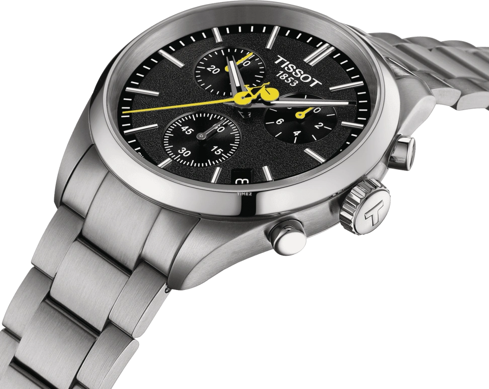 Tissot,PR 100 40mm,40mm,Stainless Steel,Black,Quartz,Chronograph,Day,T150,T150.417.11.051.00