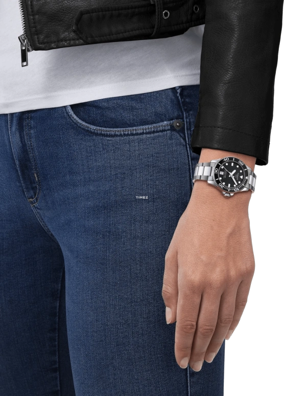 Tissot,Seastar 40mm,40mm,Stainless Steel,Black,Quartz,Day,26280hours,T120,T120.210.11.051.00