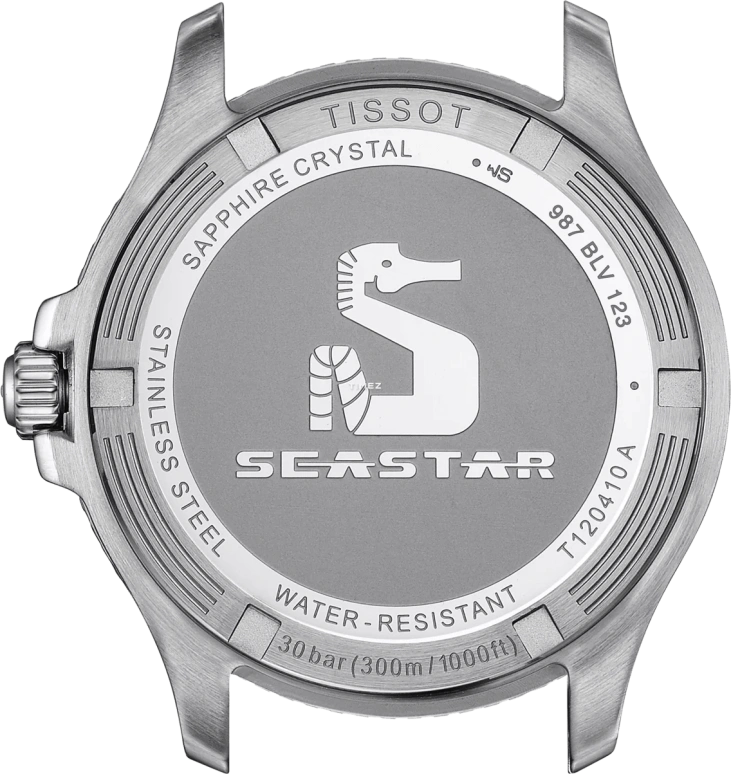 Tissot,Seastar 40mm,40mm,Stainless Steel,Black,Quartz,Day,26280hours,T120,T120.410.27.051.00