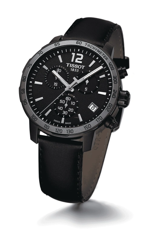 Tissot,Quickster 42mm,42mm,Stainless Steel,Black,Quartz,Chronograph,Date,Rattrapante,T095,T095.417.36.057.02