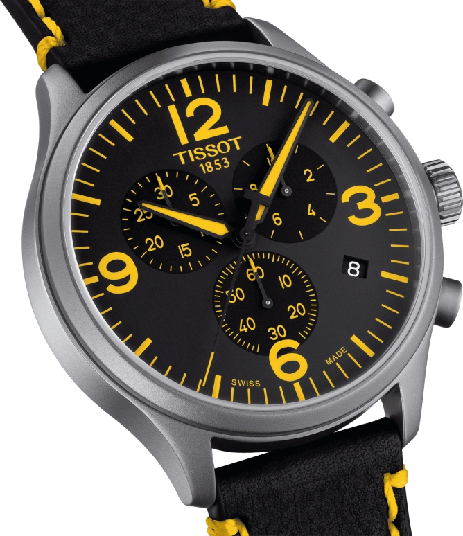 Tissot,XL 45mm,45mm,Black,Quartz,Chronograph,Date,Rattrapante,T116,T116.617.16.057.01