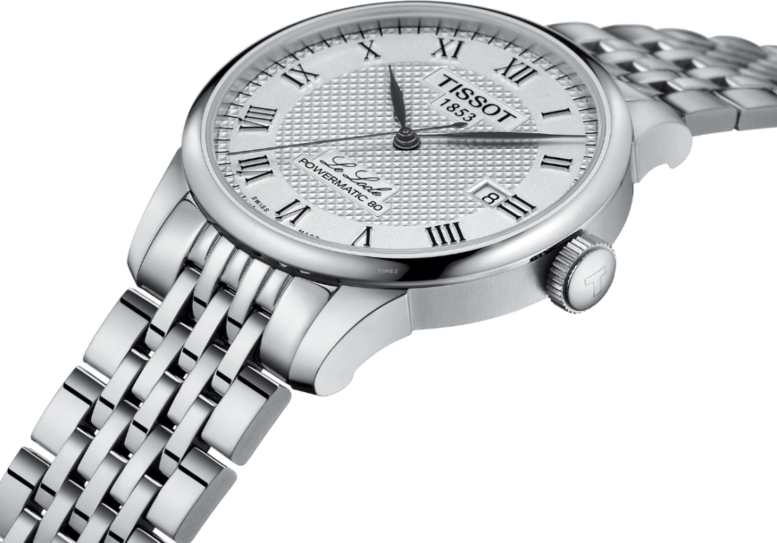 Tissot,Le Locle 39.30mm,39.30mm,Stainless Steel,Silver,Automatic,Day,80hours,T006,T006.407.11.033.00