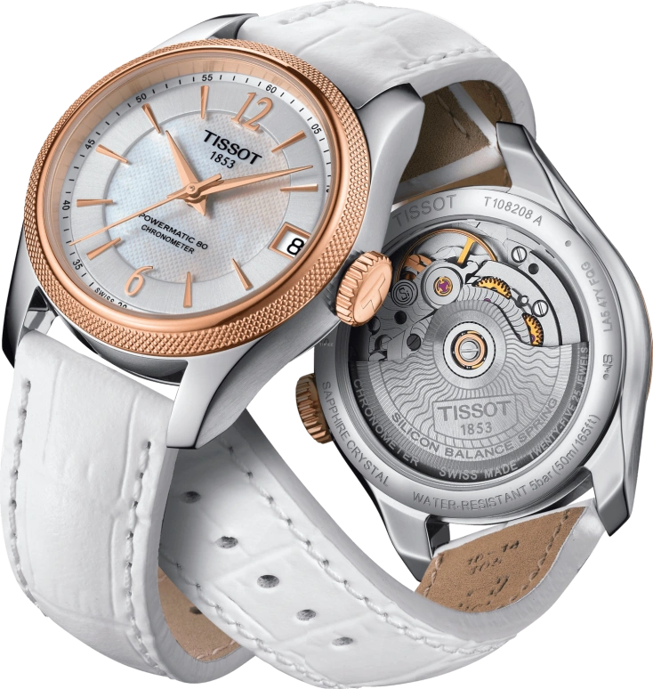 Tissot,Ballade 32mm,32mm,Stainless Steel,White,Automatic,Date,80hours,T108,T108.208.26.117.00