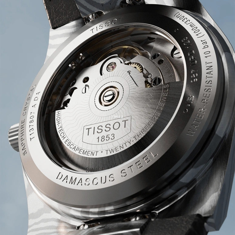 Tissot,PRX 37.50x38mm,37.50x38mm,Damascus steel,Grey,Automatic,Day,Sapphire,Crystal Glass,T137,T137.807.96.081.00
