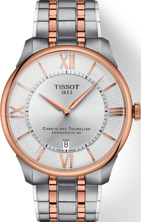 Tissot,Chemin Des Tourelles 42mm,42mm,Stainless Steel,Silver,Automatic,Day,In-house Caliber,T139,T139.407.22.038.00