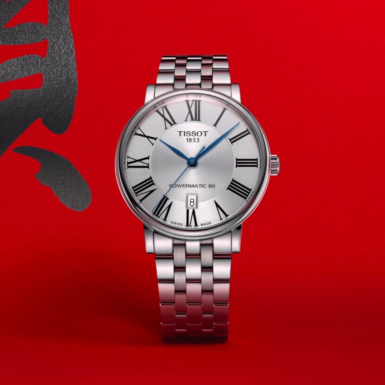 Tissot,Carson 40mm,40mm,Stainless Steel,Silver,Automatic,Day,80hours,T1224071103300