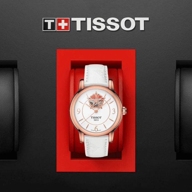 Tissot,Lady Heart 35mm,35mm,Stainless Steel,White,Automatic,80hours,Sapphire,Crystal Glass,T050,T050.207.37.017.04