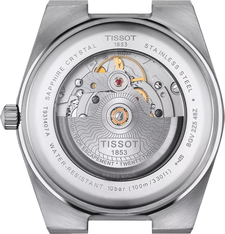 Tissot,PRX 40mm,40mm,Stainless Steel,Yellow Gold,Silver,Automatic,Day,Sapphire,Crystal Glass,T931,T931.407.41.031.01