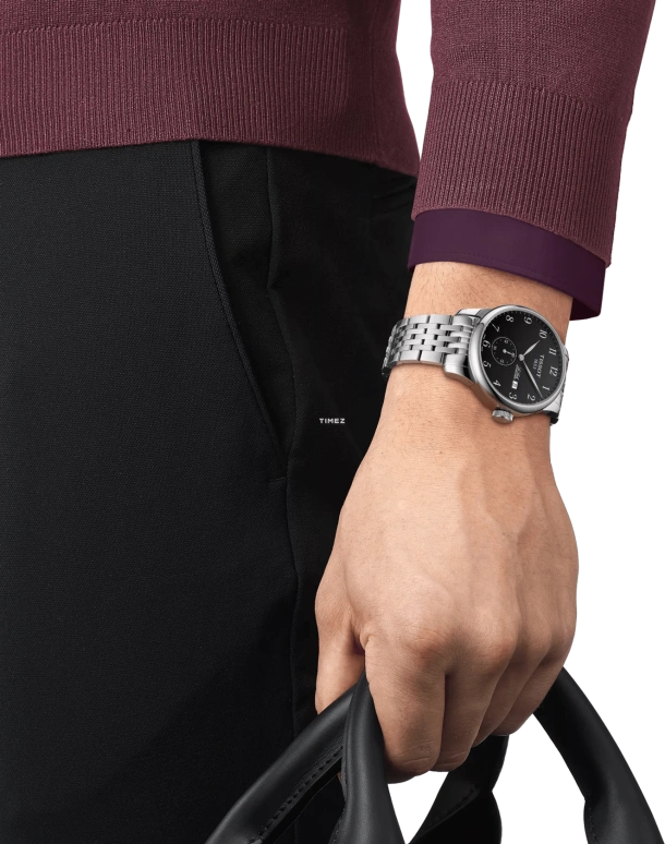 Tissot,Le Locle 39.30mm,39.30mm,Stainless Steel,Black,Automatic,Day,In-house Caliber,T0064281105200