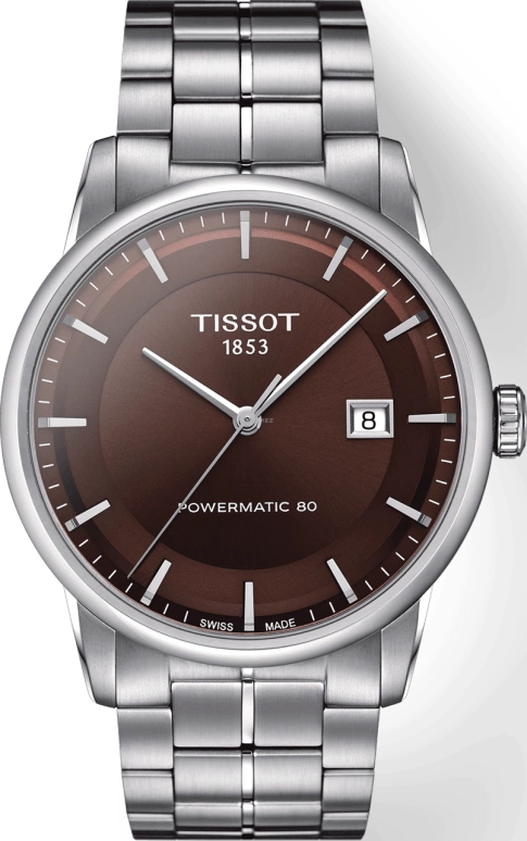 Tissot,T-Classic 41mm,41mm,Stainless Steel,Coffee,Brown,Automatic,80hours,Sapphire,T086,T086.407.11.291.00