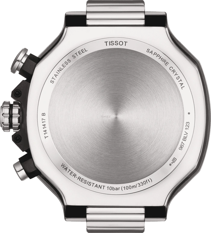 Tissot,T-Race 45mm,45mm,Stainless Steel,Silver White,Quartz,Chronograph,Day,T141,T141.417.11.031.00