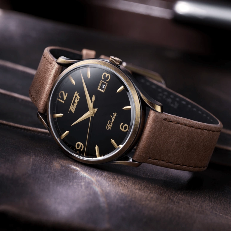 Tissot,Heritage 40mm,40mm,Stainless Steel,Black,Quartz,Chronograph,Date,T118,T118.410.36.057.00