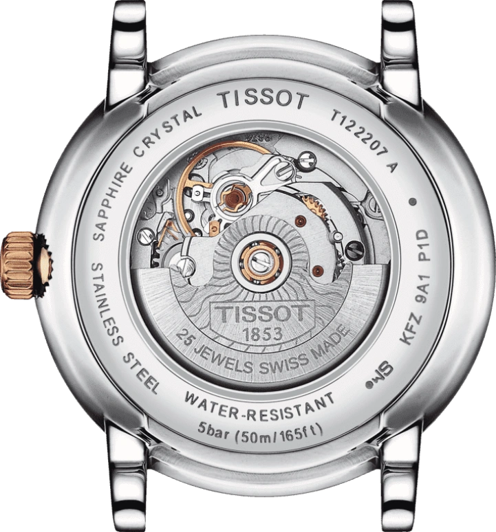 Tissot,Carson 30mm,30mm,Stainless Steel,Silver,Automatic,Date,38hours,T122,T122.207.22.031.01