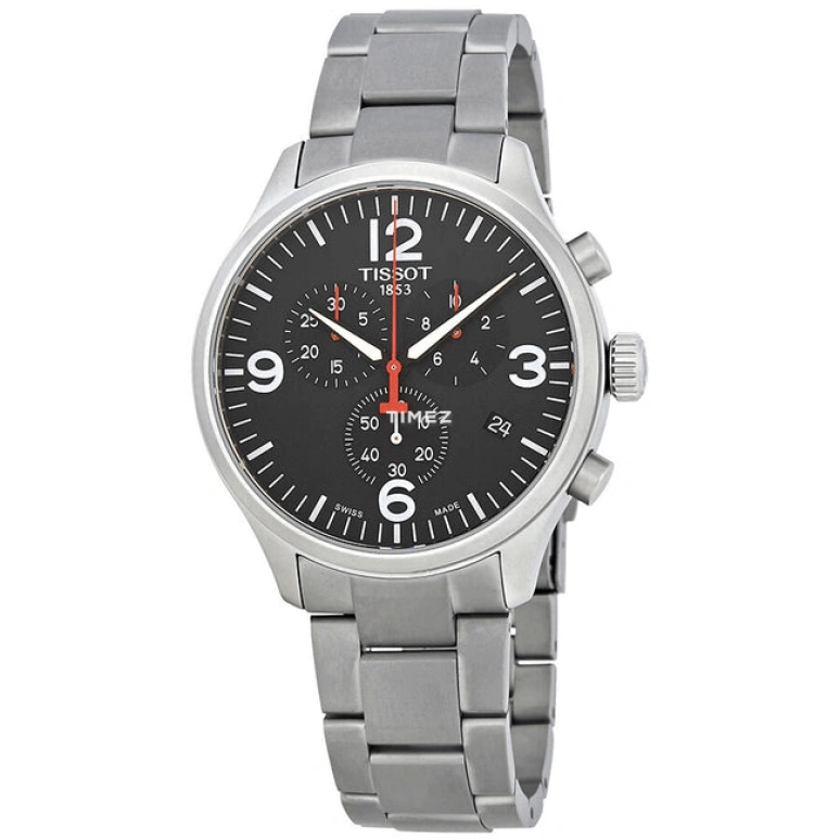 Tissot,T-Sport 45mm,45mm,Stainless Steel,Black,Quartz,Chronograph,Day,T116,T116.617.11.057.00