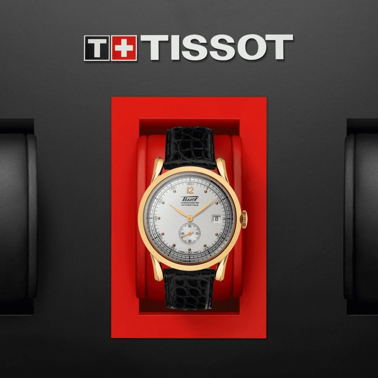 Tissot,Heritage 39.50mm,39.50mm,Yellow Gold,Silver,Automatic,Date,42hours,T71,T71.3.440.31