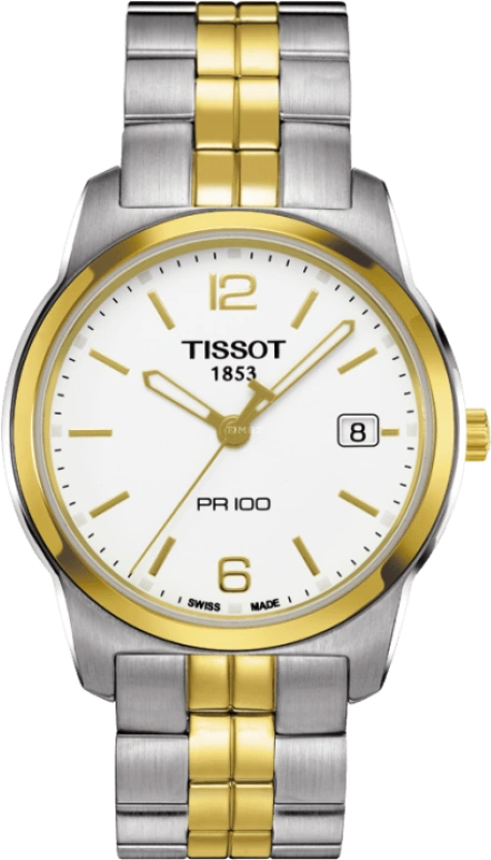 Tissot,PR 100 38mm,38mm,Stainless Steel,White,Quartz,Day,26280hours,T049,T049.410.22.017.00