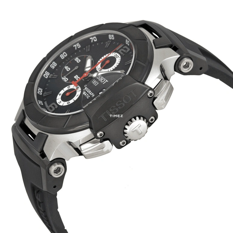 Tissot,T-Race 50.26mm,50.26mm,Stainless Steel,Black,Automatic,Chronograph,Day,T048,T048.427.27.057.00