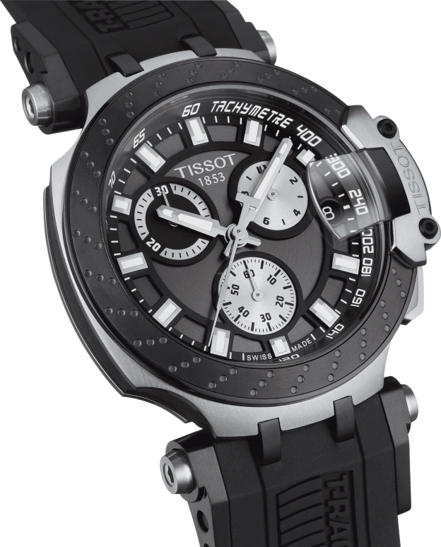 Tissot,T-Race 43mm,43mm,Stainless Steel,Grey,Quartz,Chronograph,Date,Rattrapante,T115,T115.417.27.061.00
