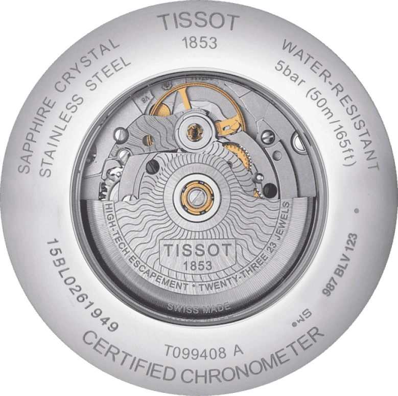 Tissot,Chemin Des Tourelles 42mm,42mm,Stainless Steel,Silver,Automatic,Day,80hours,T099,T099.408.11.038.00