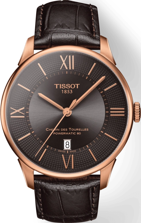 Tissot,Chemin Des Tourelles 42mm,42mm,Stainless Steel,Bronze,Automatic,Day,80hours,T099,T099.407.36.448.00