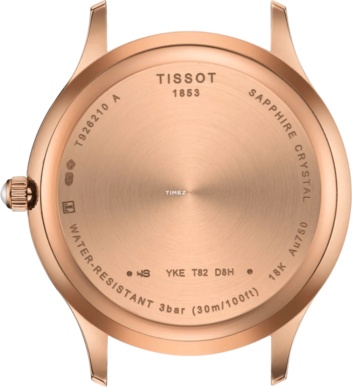 Tissot,Excellence 31.80mm,31.80mm,Rose Gold,Brown,Quartz,Sapphire,Crystal Glass,Round,T9262107629100