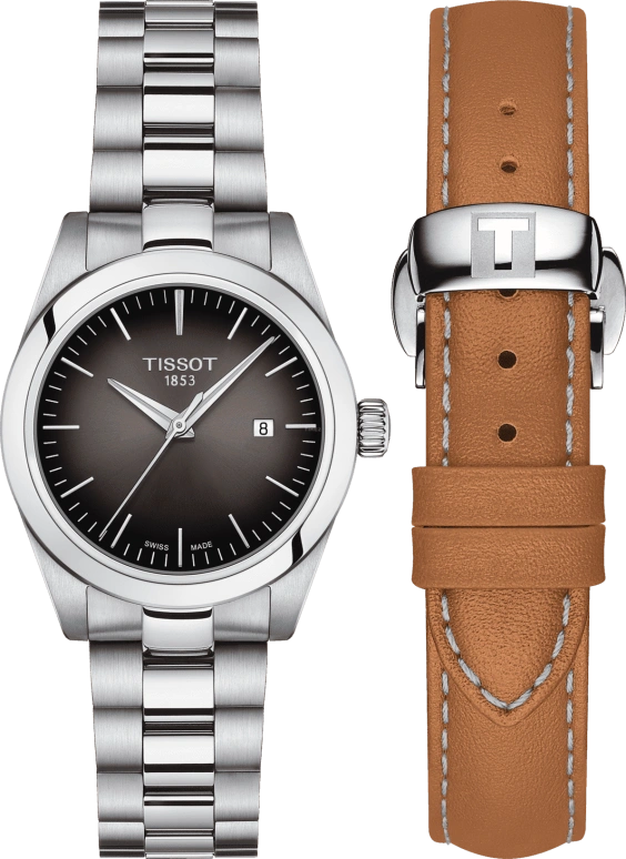 Tissot,T-Lady 29.30mm,29.30mm,Stainless Steel,Grey,Gradient,Quartz,Day,26280hours,T132,T132.010.11.061.00
