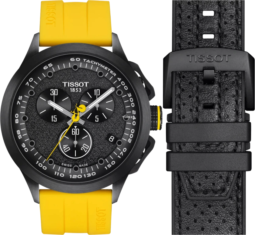 Tissot,T-Race 45mm,45mm,Stainless Steel,Carbon,Black,Quartz,Chronograph,Day,T135,T135.417.37.051.05