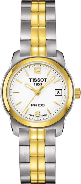 Tissot,PR 100 24.50mm,24.50mm,Stainless Steel,White,Quartz,Day,26280hours,T049,T049.210.22.01.700