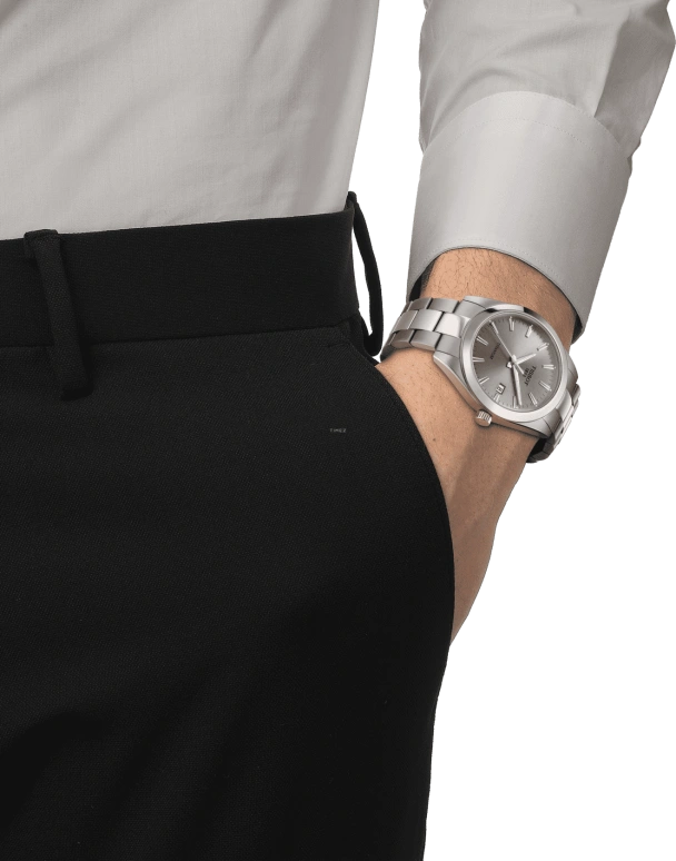 Tissot,Gentleman 40mm,40mm,Titanium,Grey,Quartz,Day,Sapphire,Crystal Glass,T127,T127.410.44.081.00