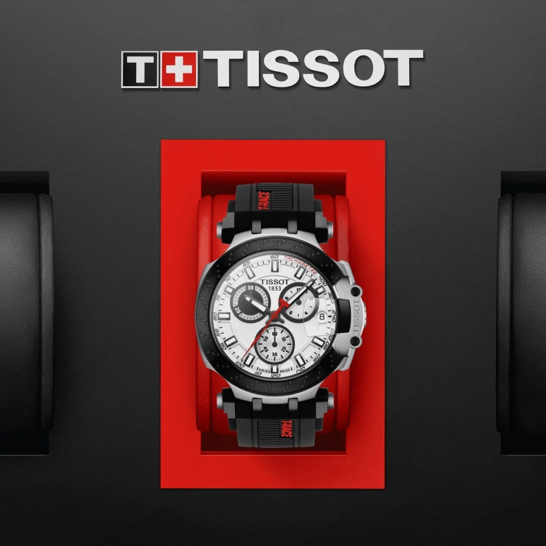Tissot,T-Race 43mm,43mm,Stainless Steel,White,Quartz,Chronograph,Date,Rattrapante,T115,T115.417.27.011.00