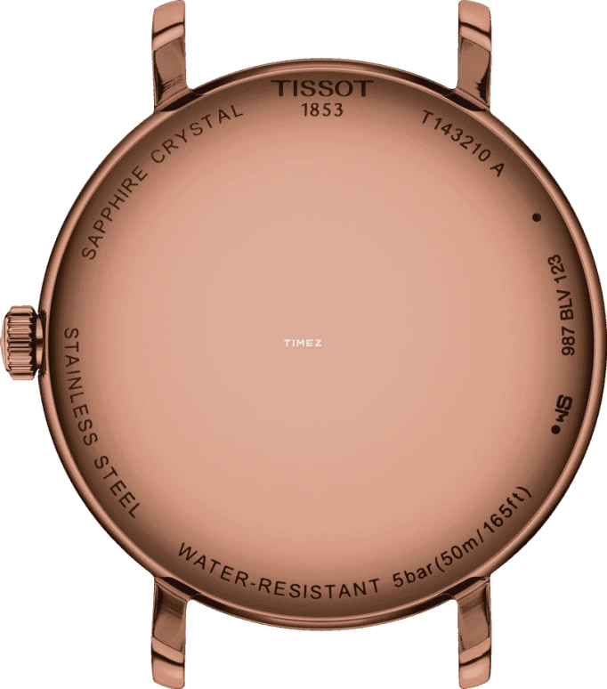 Tissot,Everytime 34mm,34mm,Stainless Steel,Rose Gold,Quartz,Sapphire,Glass,Round,T143,T143.210.33.331.00